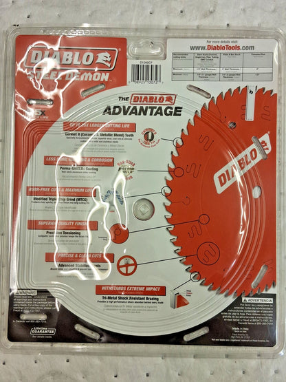 Diablo Wet & Dry Cut Saw Blade 12" Dia 1" Arbor Hole 60 Teeth D1260CF