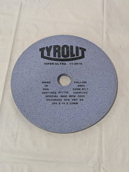 Tyrolit Ceramic Grinding Wheel 250mmX15mmX32mm, 60 Grit 34056753