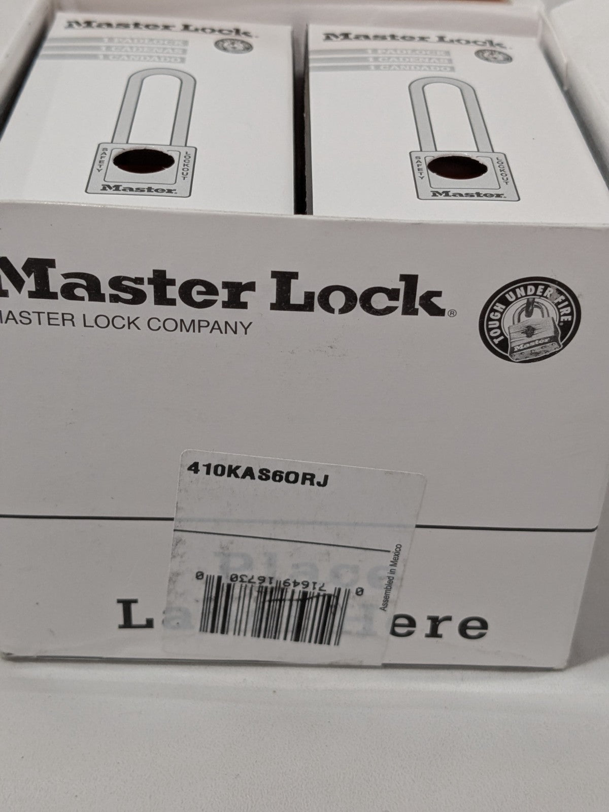 Master Lock Lockout Padlock: Keyed Alike, Thermoplastic Box of 6 410KAS6ORJ