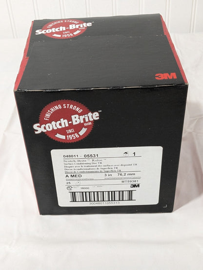 3M Quick-Change Disc: Roloc TR, 3" Dia, Aluminum Oxide Box of 25 7000000755