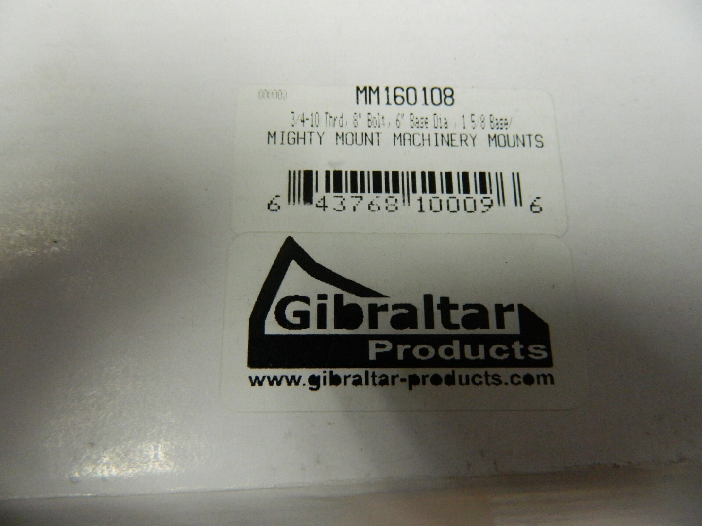 GIBRALTAR 4,200 Lb Cap 3/4-10 Thread, Zinc Stud, Machine Socket  Leveling Mount