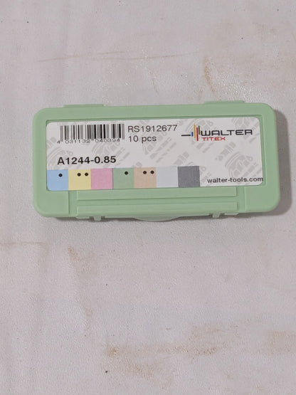 WALTER-TITEX Jobber Length Drill Bit: 0.85 mm Diam 130º Qty 10 5060290