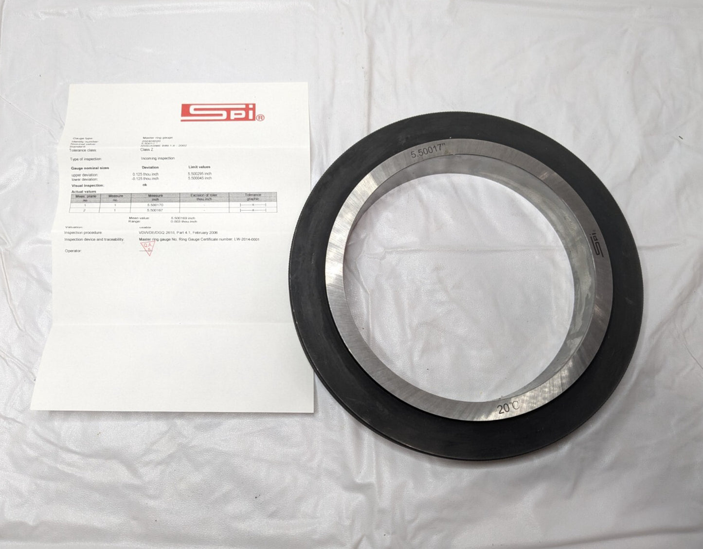SPI Setting Ring Gage 5-1/2"ID X 7.87"OD X 0.78"Thick 17-686-7