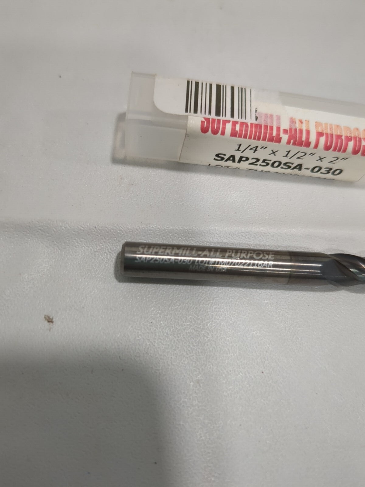 SUPERMILL Corner Radius End Mill: 1/4" Dia SOLID carbide SAP250SA-030