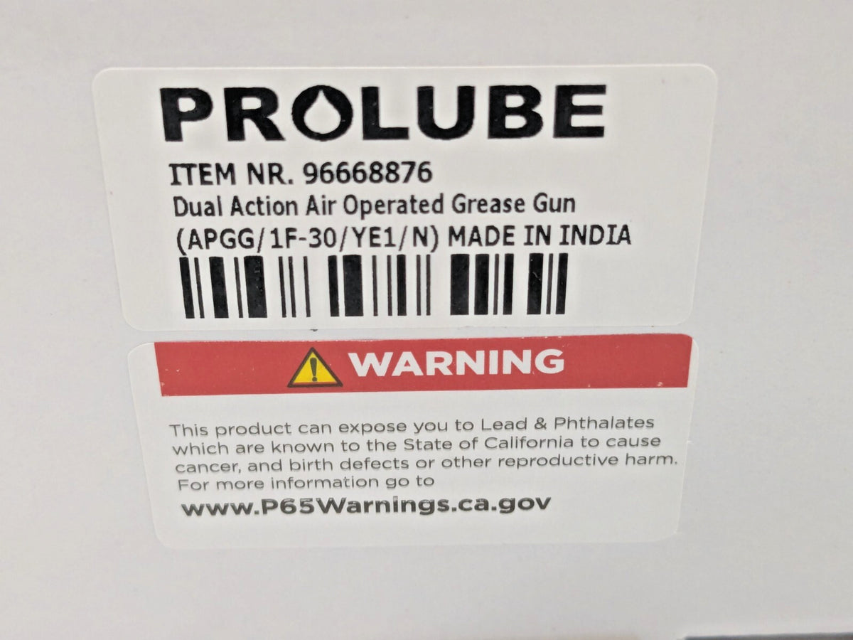 PRO-LUBE Dual Action Air Operated Grease Gun APGG/1F-30/YE1/N