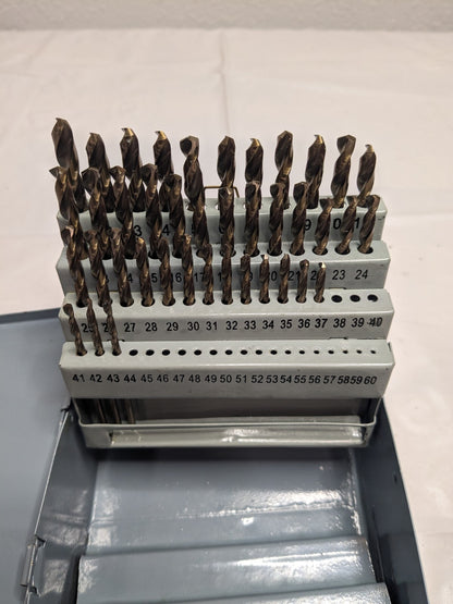 Drill Bit Set: Jobber Length Drill Bit, 54 Pc, 135 °, Cobalt 01196609 INCOMPLETE