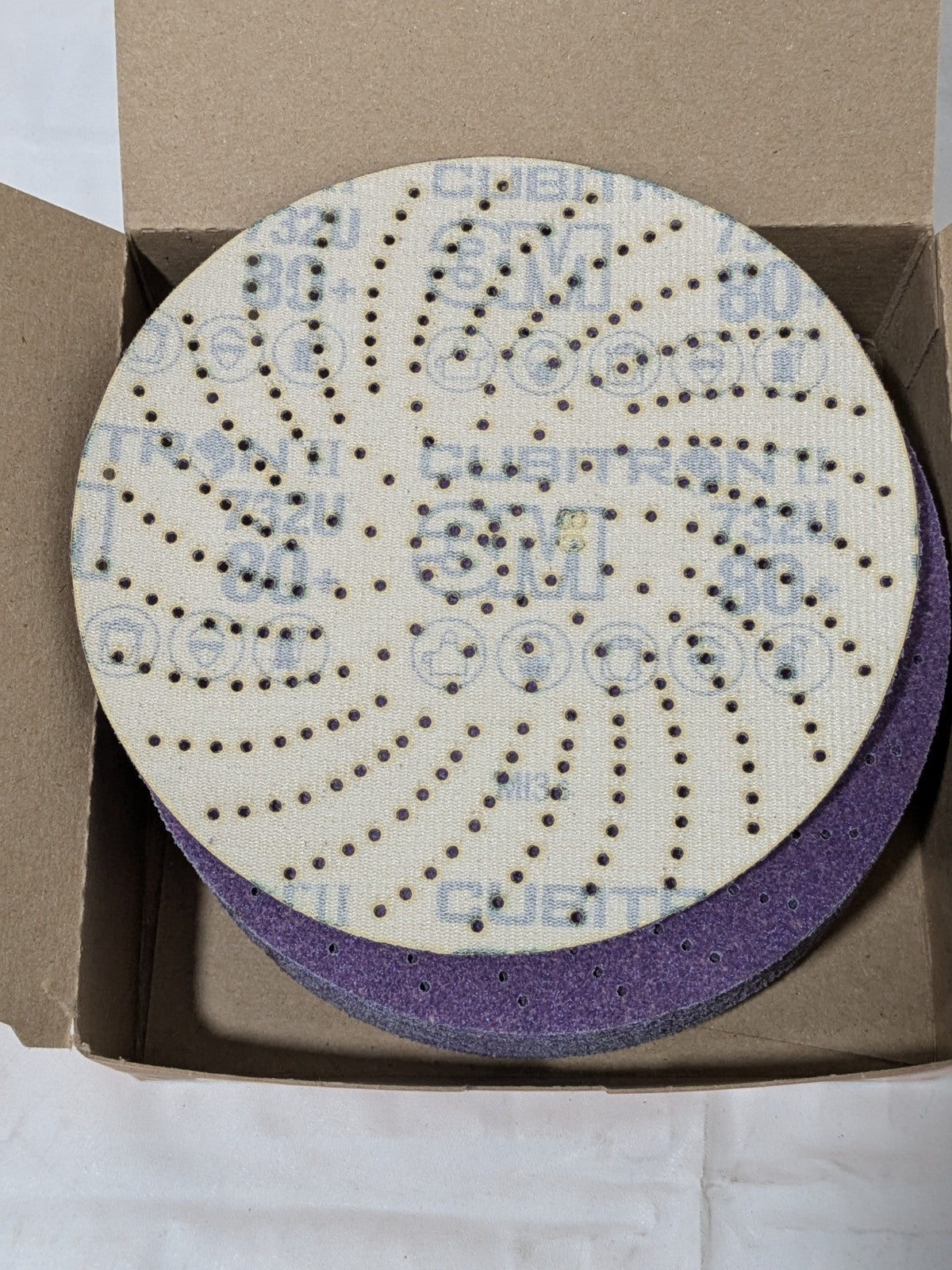 (50) 3M Hook & Loop Disc: 6" Dia, 80G, Coated, Precision Shaped Ceramic 86852