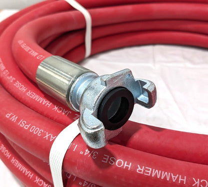 Heavy Duty Jackhammer Hose  3/4" X 50'  300 PSI  Quick Clamps  JKR07530-50-77-M