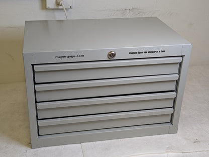 Meyer Gage 4-Drawer Steel Storage Cabinet for Pin Gage Set LE4