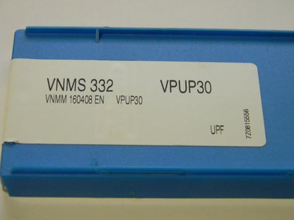 Walter-Valenite Carbide Turning Insert  Grade VPUP30QTY 9  VNMS332