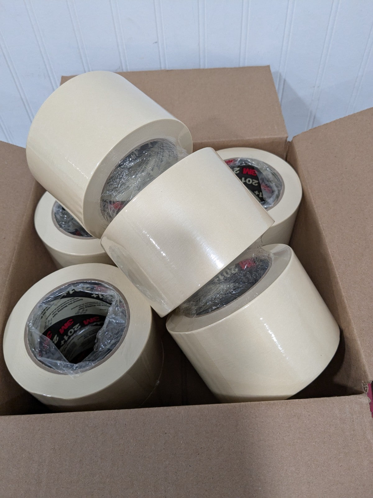 3M Masking Tape: 72 mm W, 60 yd L, 4.4 mil Thick, Tan Case of 12 7000124884