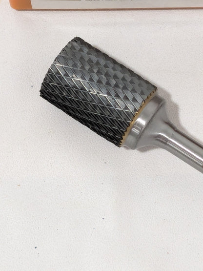 Hertel Abrasive Burr SA-7 3/4" Cut Dia, Cylinder W/Flat End, Double Cut 18653758
