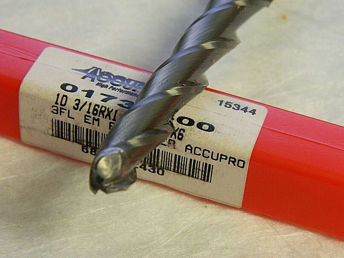 Accupro 1° per Side 3/8" SmallEnd Diam 3-1/4" LOC 3-Fl Carbide  Ball EndMill