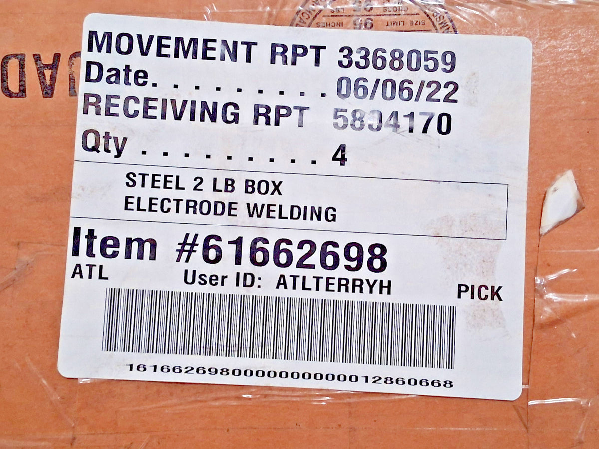 QTY4 Mild Steel Stick Welding Electrodes 1/8" Dia Series 25120 25124-2