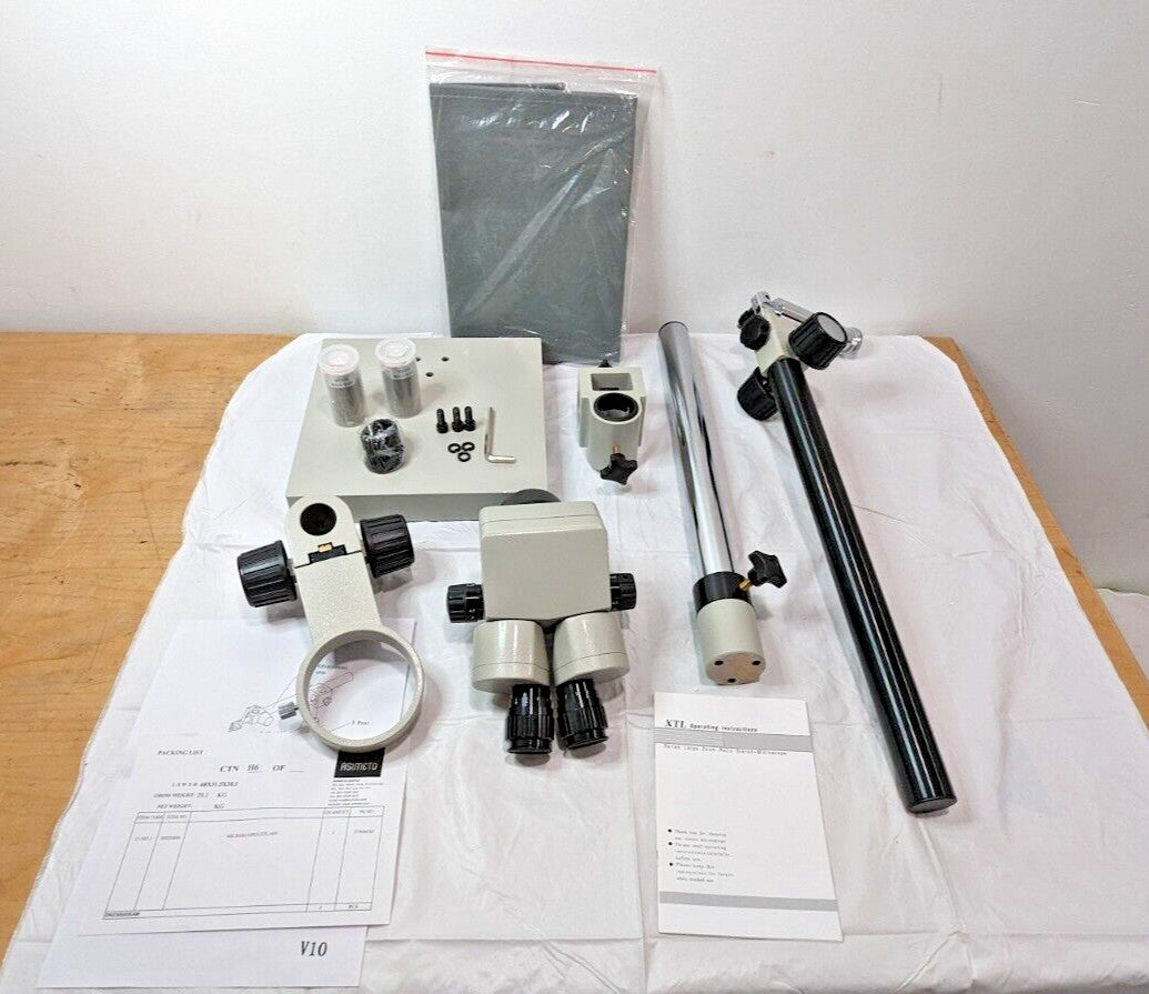 SPI Microscope on a Boom Stand 0.65X  4.5 X Magnification XTL-600 12-502-1