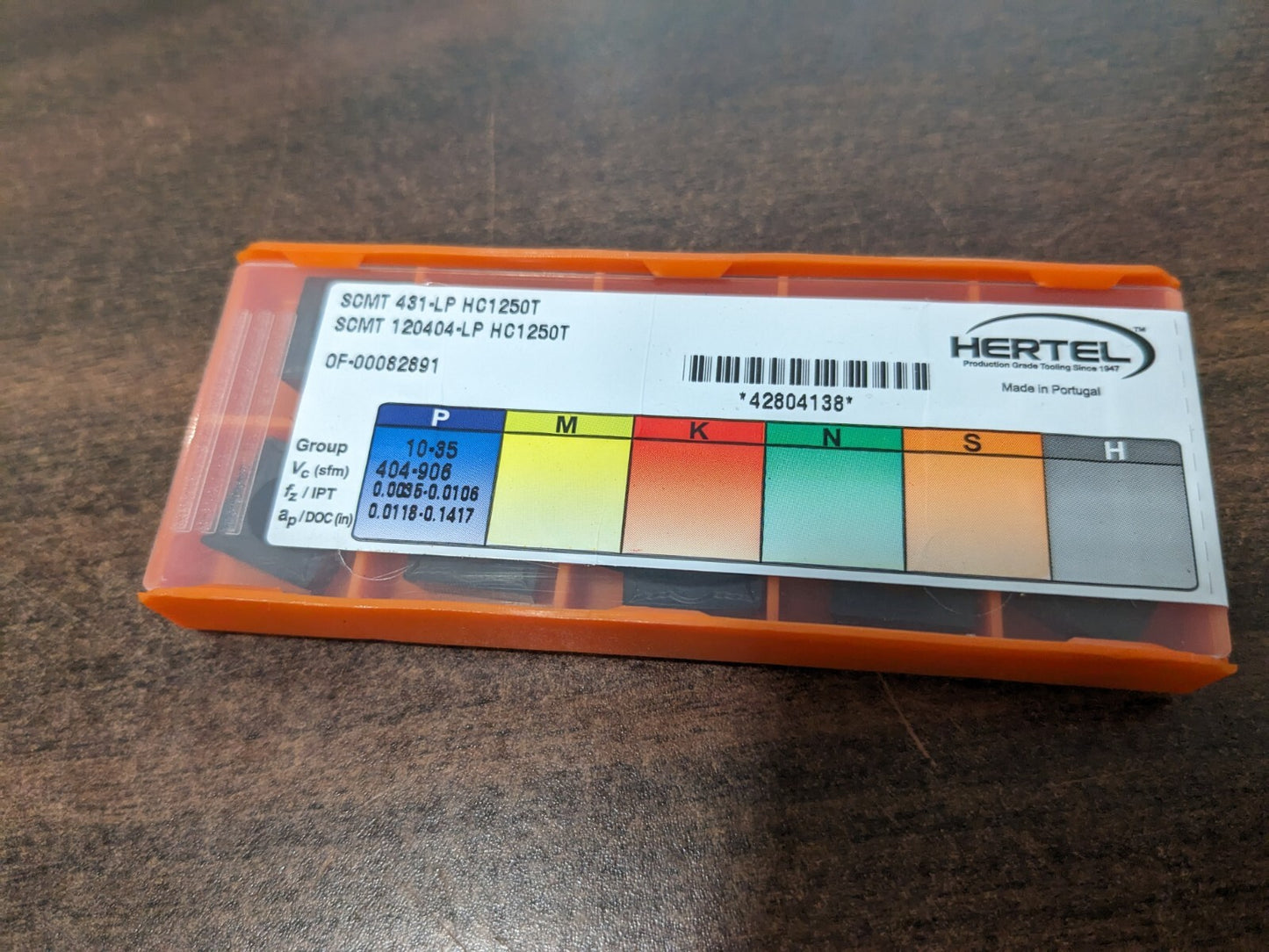 HERTEL Turning Insert 10ct SCMT 431LP HC1250T, Solid Carbide 1002366