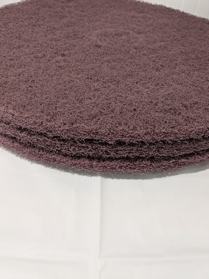PRO-SOURCE 20" Floor Stripping Pad: Coarse Polyester, Maroon Qty 3 PS-430520