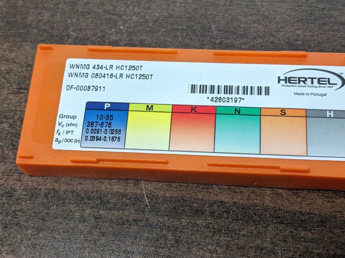 HERTEL Turning Insert 7pk: WNMG 434LR HC1250T, Solid Carbide 1002276