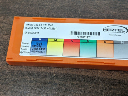 HERTEL Turning Insert 7pk: WNMG 434LR HC1250T, Solid Carbide 1002276