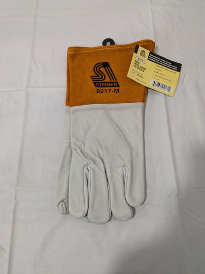 Steiner Welding Gloves: Steiner Sz M, Cowhide Leather 0217-M