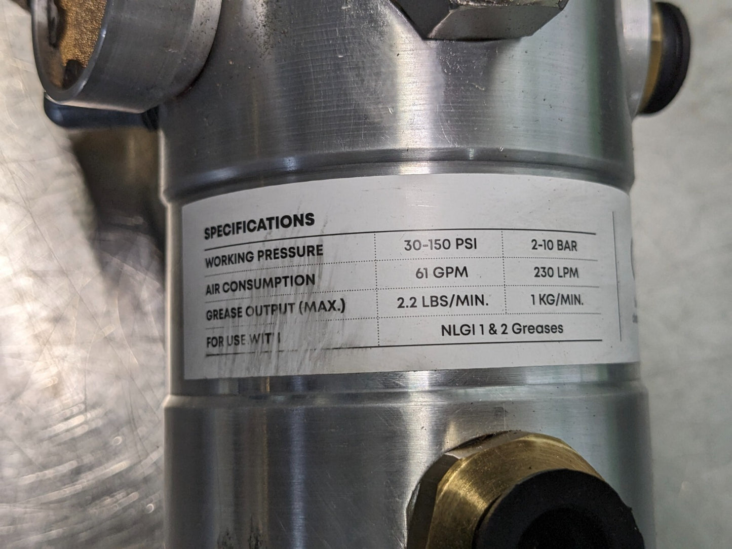 Pro Lube Pneumatic Grease Pump 60:1 Ratio 2.2 Lbs/Min. Output GP1/ST/601/N