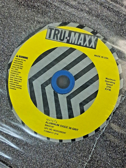 Tru Max Bench & Pedestal Grinding Wheel 12" Dia, 1" Thick, 1-1/4" Hole Dia