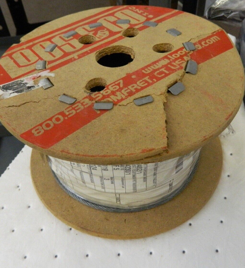 LOOS & CO. 250' Long, 1/8" x 1/8"  Galvanized Steel Wire DAMAGED GC044XXXX-0250S