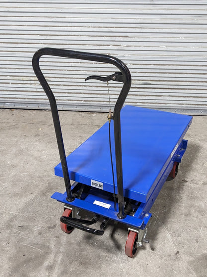 Pro Source Hydraulic Scissor Lift Cart 2000 lb Cap. 40" x 20" Platform AS90