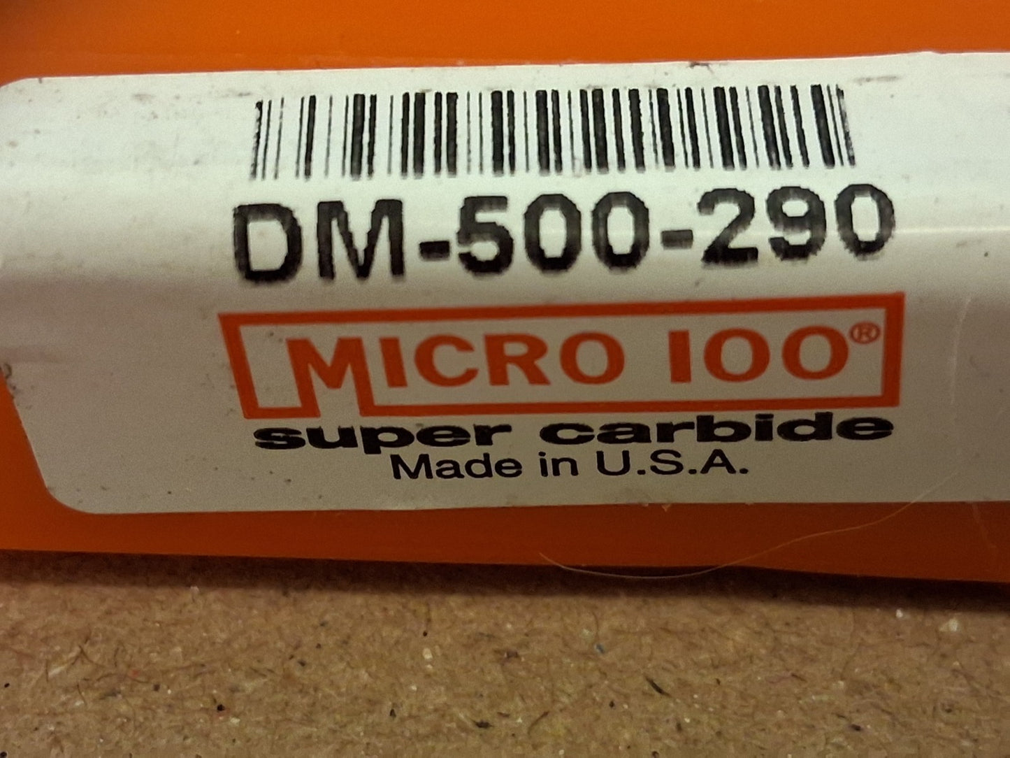 Micro 100 Carbide Drill Mill 2FL 1/2" Dia 1" LOC 90Deg Point DM-500-29
