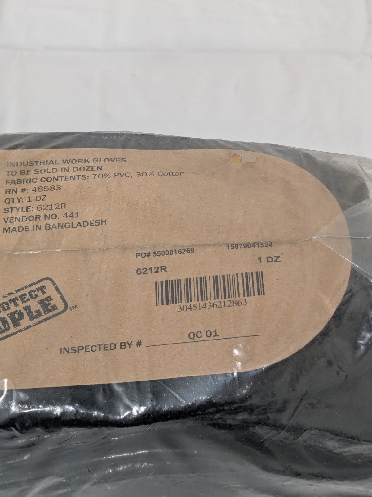 MCR Chemical Resistant Gloves: Large, 43 mil Thick Qty 12 Pairs 6212R
