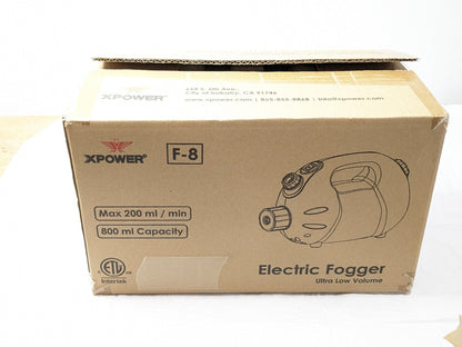 XPOWER Corded ULV Cold Fogger 115V 60Hz 3A Tank Capacity 800ml (0.8 L) F-8