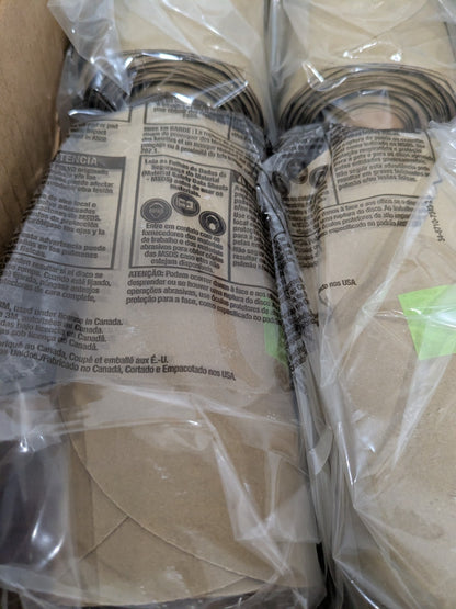3M 5" Dia PSA Disc Roll: 320 Grit, Aluminum Oxide Qty 4 Rolls 7000028230