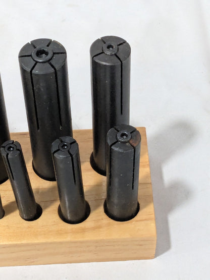 8 Piece 1/8" Increment Expanding Lathe Arbor Set: 1/4" To 1-1/4" 262-0108