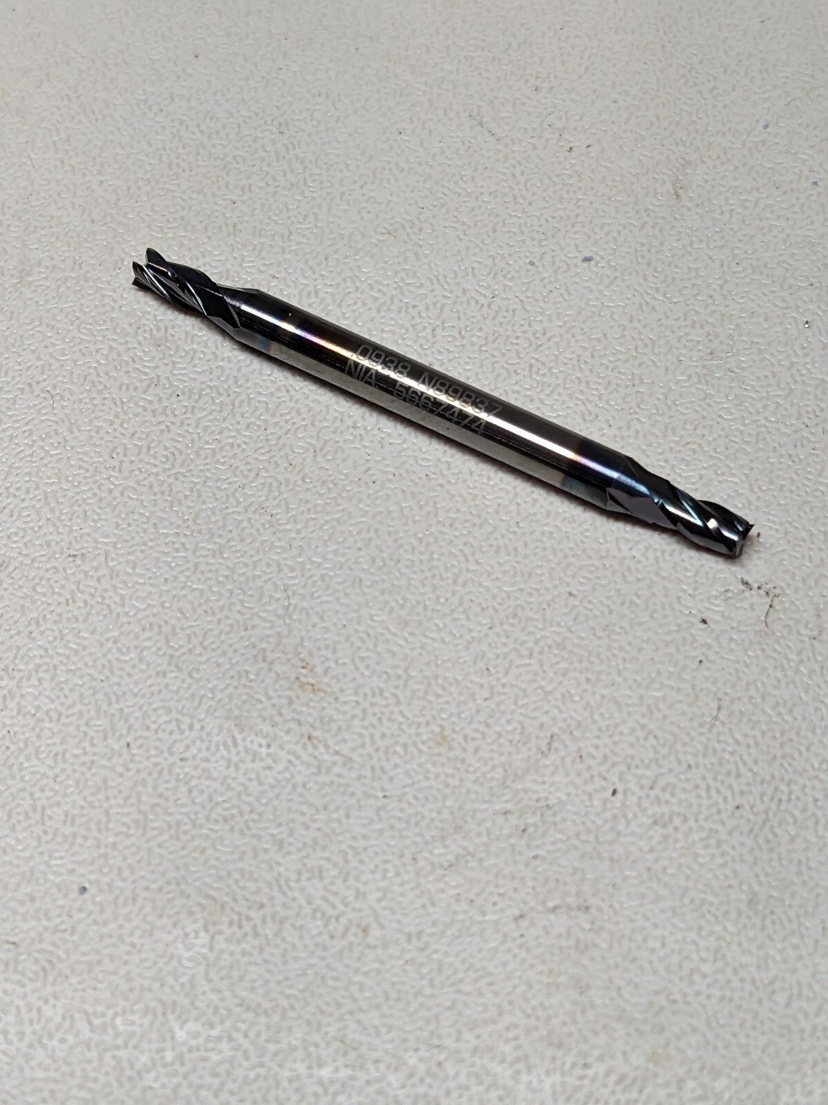 Niagara Double Ended Square End Mill 3/32X1/8X3/16X1-1/2 Qty 2 N89837