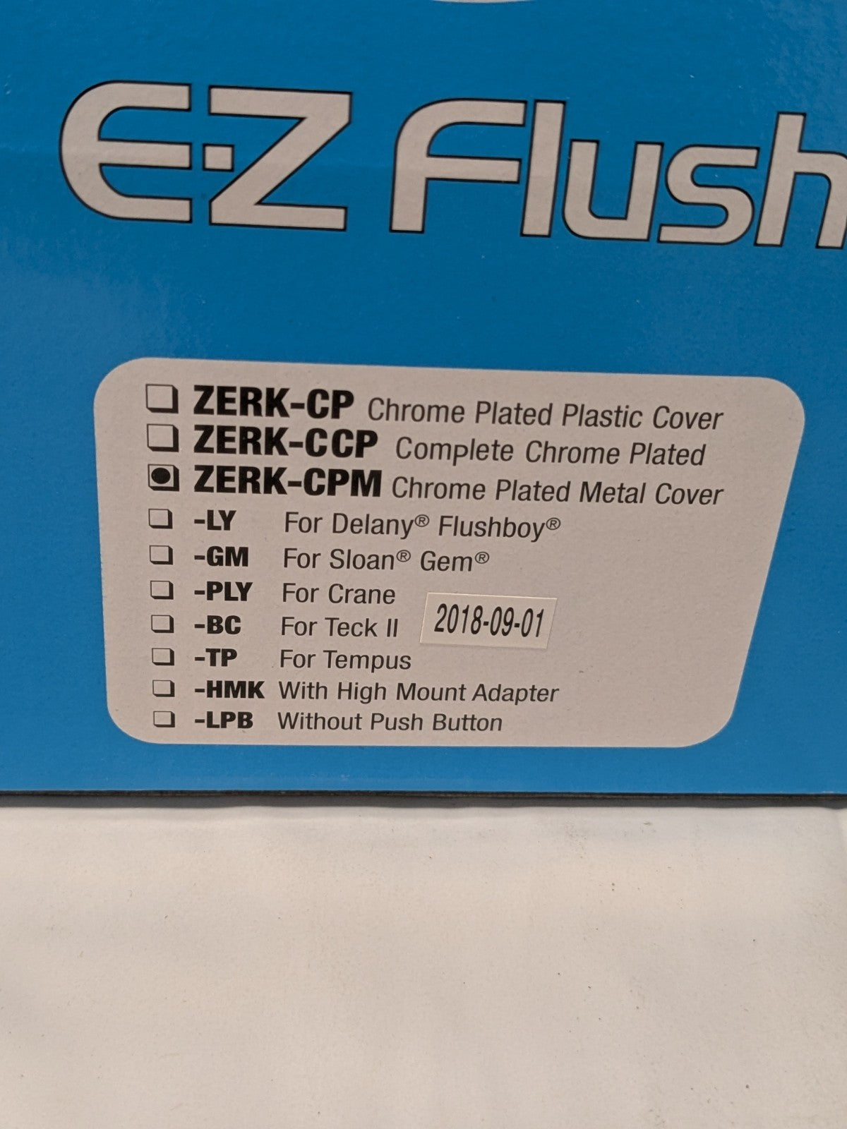 Zurn EZ Flush Sensor Retrofit Kit Automatic Flushing Valve Chrome Cover ZERK-CPM