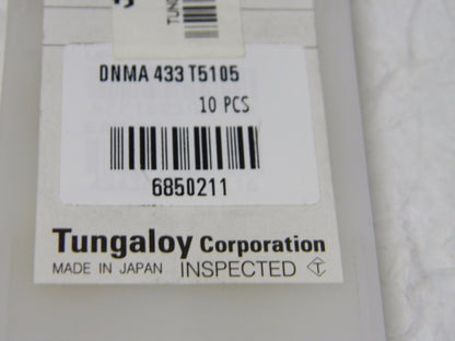 Tungaloy Carbide Turning Inserts DNMA433 Grade T5105 Qty 10 6850211