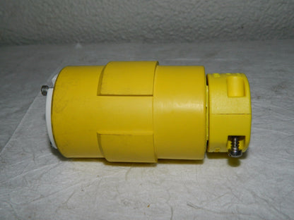 Woodhead Straight Ungrounded Industrial Connector 125/250 VAC 20A  2708
