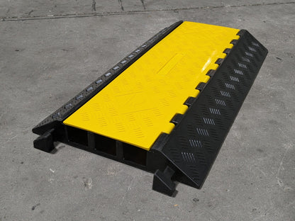 Wearwell Powerhouse 3-Channel Straight Floor Cable Protector PWR.3CHAN.HD.BYL