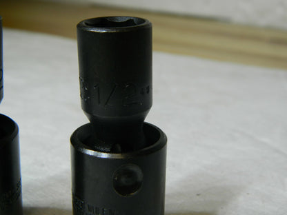 Proto 1/2" Drive 1/2" Standard Universal Impact Socket Qty 2 6 Points