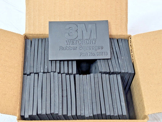 BOX OF 50 3M Wetordry Black Rubber Squeegees 05518 2" x 3" 7000028349