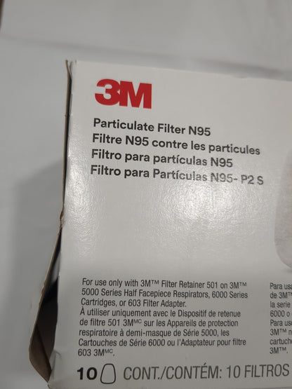 3M 10 pk of white Facepiece Filters: Particulates 7000002008