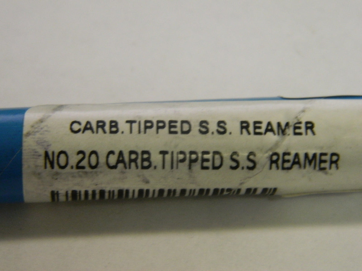 Precision #20 0.161" x 1" Carbide Tipped 4FL Chucking Reamer 82001207