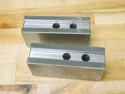 Techleader Soft Lathe Chuck Jaw: Serrated 1-1/2" OAW, 2" OAH Qty 2 204-852