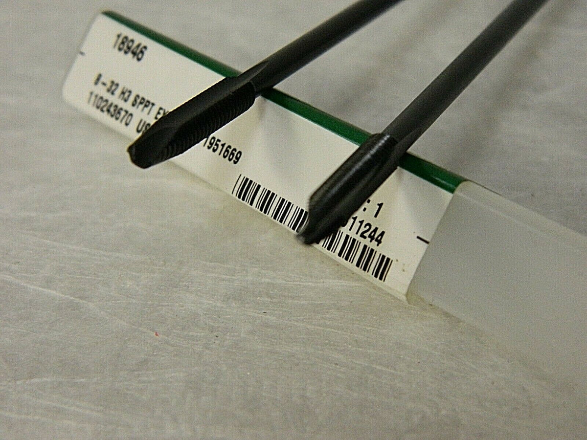 Widia #8-32 UNC 2 FL H3 HSS Spiral Point Extension Tap  QTY 2 18946