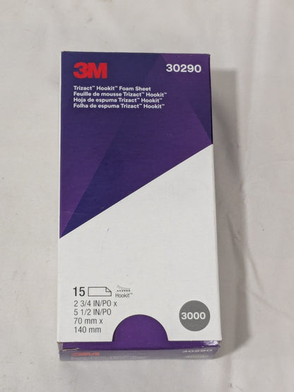 3M Trizact Hookit 2-3/4" x 5-1/2" Foam Sheets Qty 15 PCS 30290