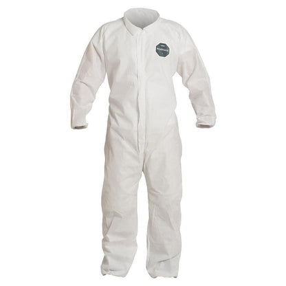 DUPONT Coverall Liquid & Splash Protection Sz XL Qty 25 PB125SWHXL002500