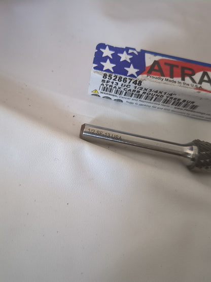 atrax Abrasive Bur: SF-13, 1/2" Cut Dia double cut tree SF-13DC-ATX