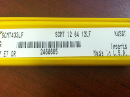 Kennametal Index Carb Turning Inserts SCMT433LF 120412LF KU30T QTY 5  2460665