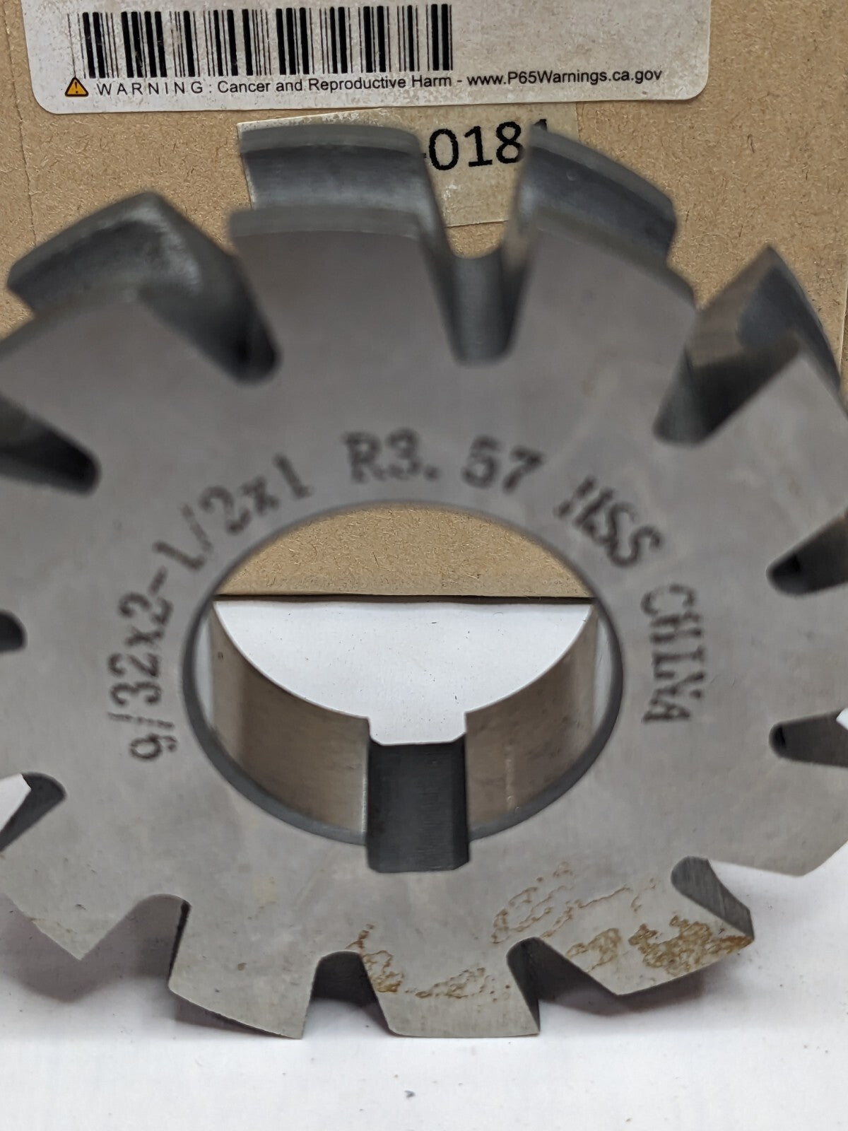 HSS 1 Arbor Concave Radius Cutter, 9/32" Radius, 2-1/2 Cut Diam 316-0181