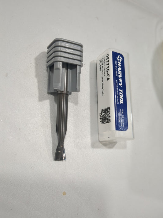 HARVEY TOOL Square End Mill LOC 3/8 Shank Dia 1/4 957716-C4